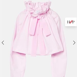 NWT- never worn Pink Patou Iconic Volume Top with Bow Detail